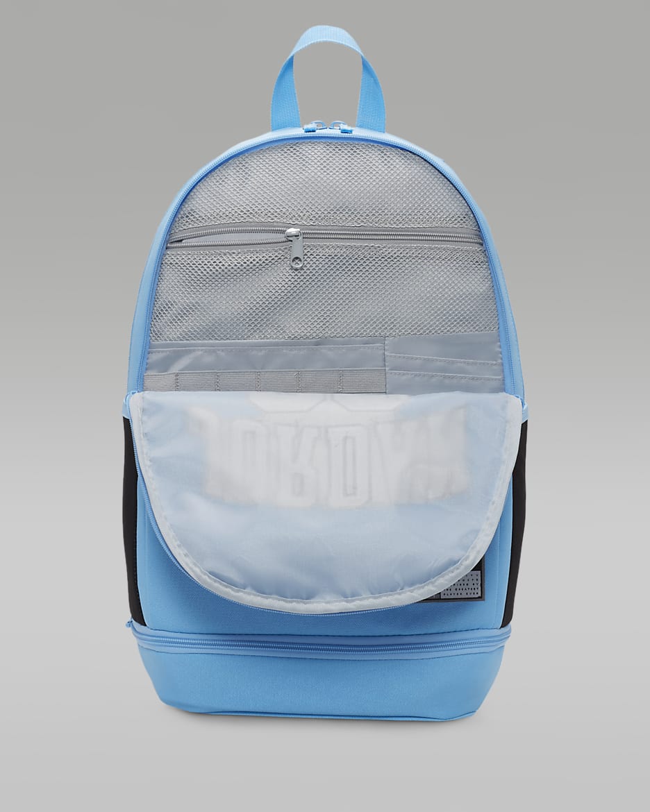 Jordan backpack blue and white cheap